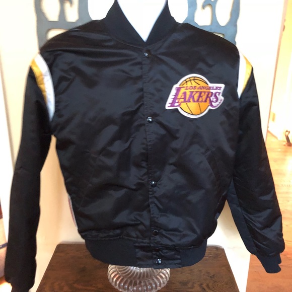 lakers starter jacket black